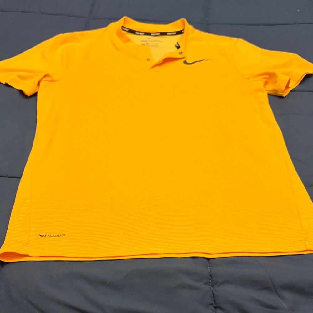 Nike Bright Orange Performance Polo with Swoosh